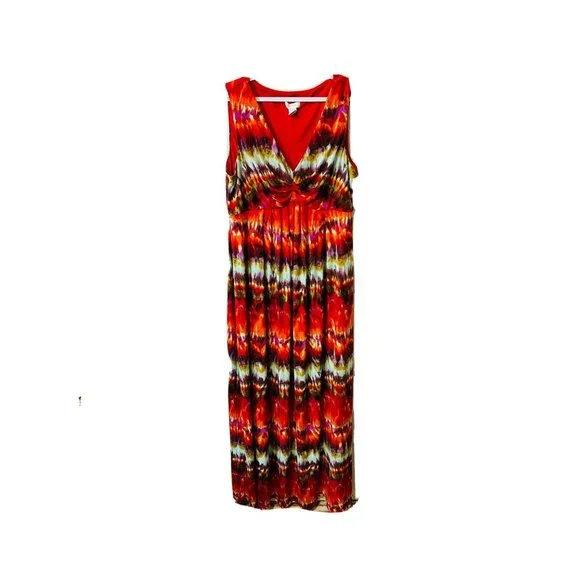chico's maxi dress Chico's Palm-front-motif Beaded Knit Maxi Dress In Palm Leaf In Green